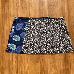 Two skorts women small floral navy black